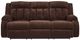 Signature Design by Ashley® Observation Chocolate Power Reclining Sofa with Drop Down Table-0