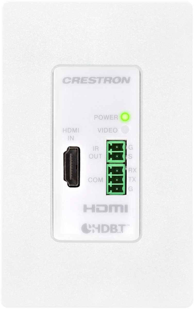 Crestron® DigitalMedia 8G+® White 4K60 4:4:4 HDR Wall Plate