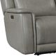 Bassett® Furniture Club Level Conover Light Gray Leather Power Reclining Loveseat-1