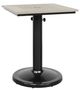 CabanaCoast® Customizable Skye Aluminum/Wooden 24" Outdoor Square Pedestal Dining Table-0