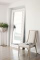 Bernhardt Axiom Beige/Linear Gray Dining Side Chair-2