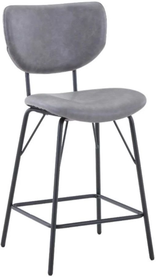 Jofran Inc. Urban Archive Owen Gray Upholstered Counter Stool-0