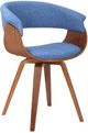 Armen Living Summer Blue/Walnut Dining Arm Chair-0