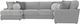 Jackson Furniture Canyon 4-Piece Gray/Platinum/Zinc Left-Arm Facing Sectional-3