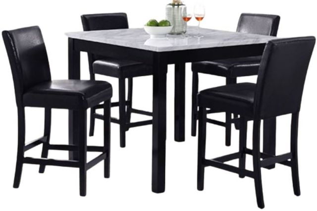 Crown Mark Lennon 5-Piece Black Counter Height Dining Set-0