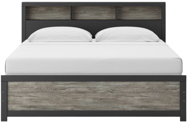 Signature Design by Ashley® Jonnifer Black/Gray King Bookcase Bed-3