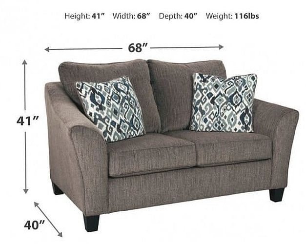 Signature Design by Ashley® Nemoli Slate Loveseat-3