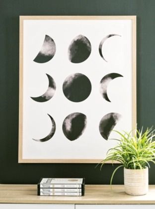 Signature Design by Ashley® Shaydunn Black/White Moon Wall Art-4