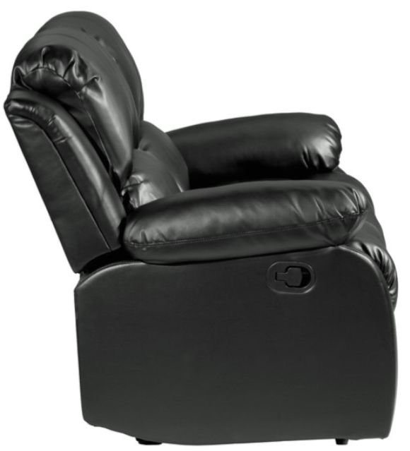 Homelegance® Cranley Black Double Manual Reclining Loveseat-3