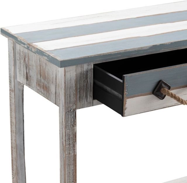 Crestview Collection Nantucket Blue/White Console Table with White Frame-3