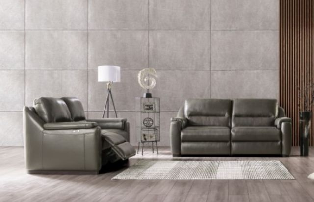 Furniture of America® Altamura Gray Power Reclining Loveseat-1
