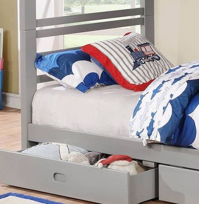 Furniture of America® California IV Gray Twin/Twin Bunk Bed-1