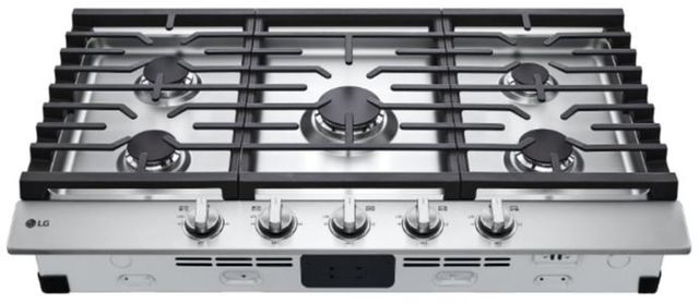 LG 36" Stainless Steel Gas Cooktop with UltraHeat™ Burner-0
