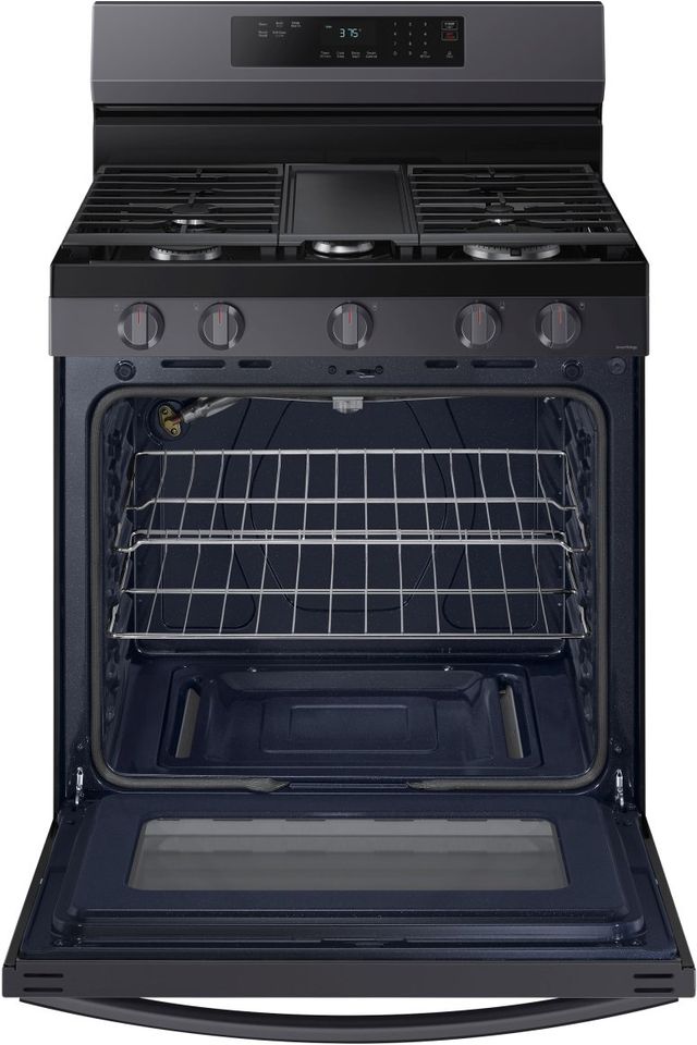 Samsung 30" Fingerprint Resistant Black Stainless Steel Smart Freestanding Gas Range-1
