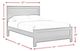 Elements International Sami White Upholstered Full Panel Bed-3