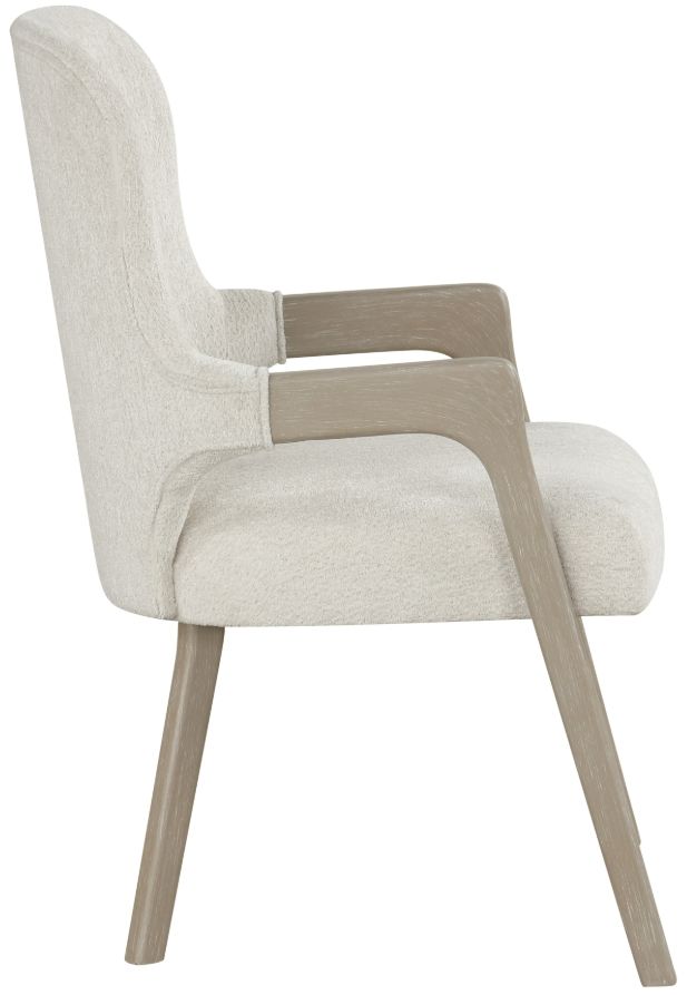 New Classic® Home Furnishings Gwendolyn Cerused Taupe Dining Arm Chair-3