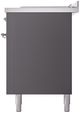 Ilve® Nostalgie II Series 60" Graphite Matte Pro Style Dual Fuel Range-4