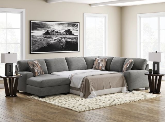 Signature Design by Ashley® Seyler Lane 3-Piece Graystone U-Shape Sleeper Sectional and Chaise-1