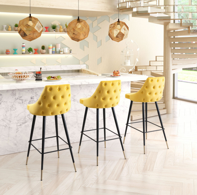 Zuo® Modern Piccolo Yellow Bar Chair-2