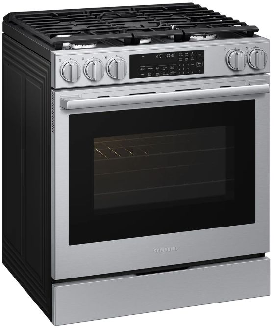Samsung Bespoke 30" Fingerprint Resistant Stainless Steel Smart Slide-in Dual Fuel Range-3