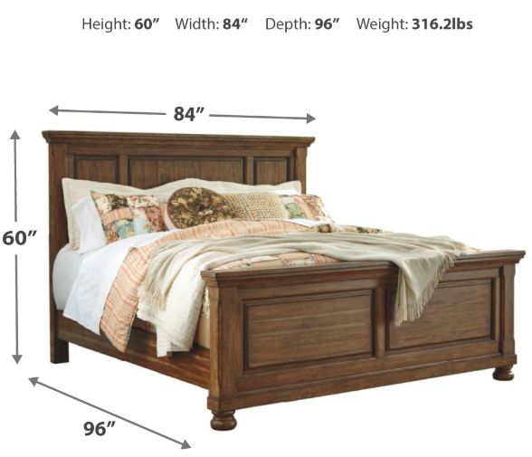 Signature Design by Ashley® Flynnter Medium Brown California King Panel Bed-1