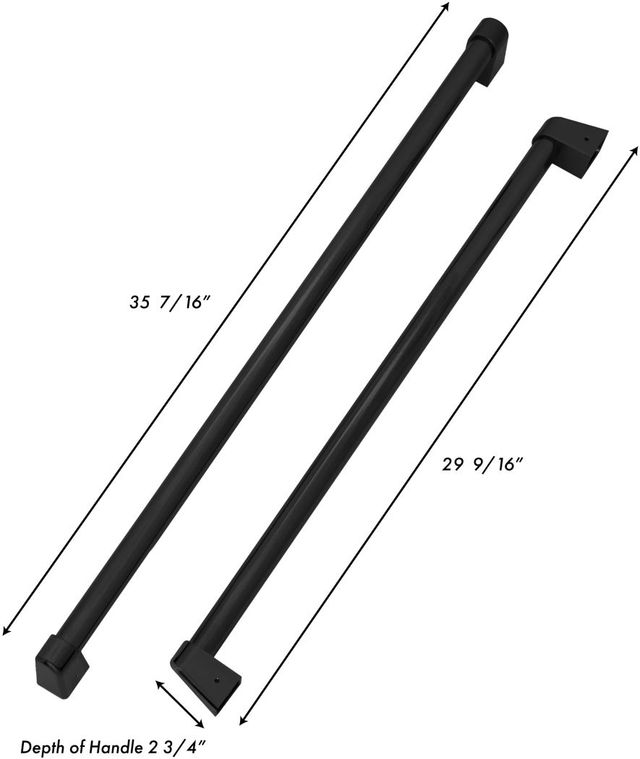 ZLINE Autograph Edition Matte Black Refrigerator Handle-1