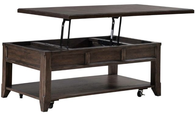 Liberty Furniture Paradise Valley Saddle Brown Lift Top Cocktail Table-3