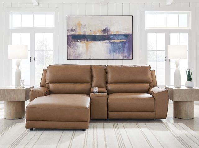 Signature Design by Ashley® Silverbrooke 3-Piece Caramel Left-Arm Facing Power Reclining Sectional and Chaise-1