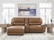 Signature Design by Ashley® Silverbrooke 3-Piece Caramel Left-Arm Facing Power Reclining Sectional and Chaise-1