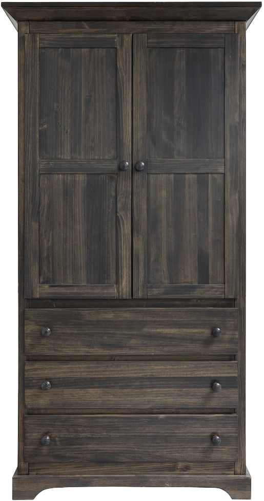 Mako Wood Furniture Polo Brown Large Armoire-0