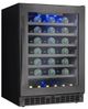 Cellier sous-comptoir de 24 po Silhouette® Sydney de 48 bouteilles - Cadre en acier inoxydable noir-2