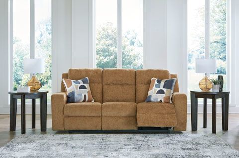 Signature Design by Ashley® Kanlow Honey Manual Reclining Sofa-3