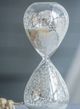 A & B Home Peleus White 30-Minute Silvered Hourglass-3