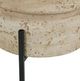 A & B Home Black/Cream Cylindrical Cement Planter with Iron Stand-5