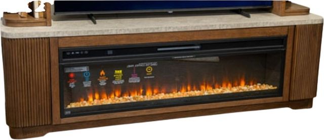Signature Design by Ashley® Hadonna Brown XL TV Stand with Fireplace-0