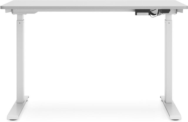 Signature Design by Ashley® Lynxtyn Taupe/White 29" Adjustable Height Office Desk-1