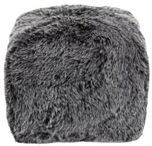 YHD Sherpa Charcoal Pouf-0