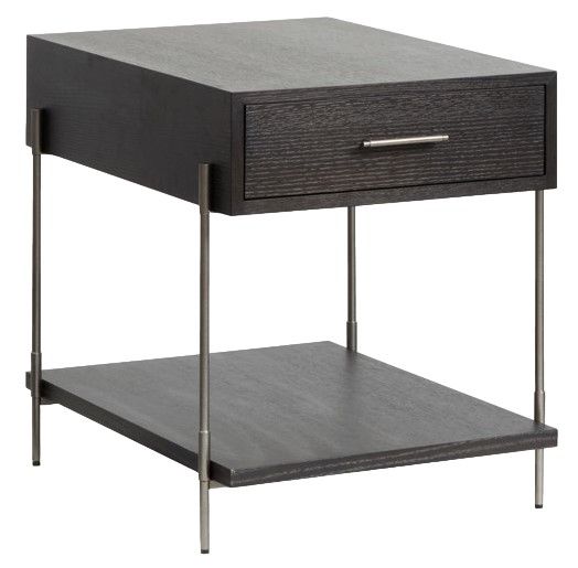 Magnussen Home® Spencer Dark Briarsmoke Gray End Table-0