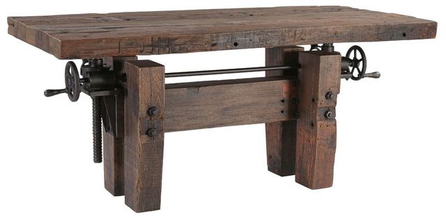 Home Trends & Design Eiffel Natural Adjustable Office Desk-0