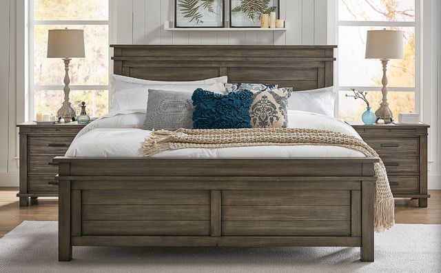 A-America® Glacier Point Graystone Queen Panel Bed-2