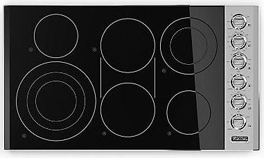 Viking® Professional Series 36" Electric Cooktop -Stainless Steel/Black Glass-1