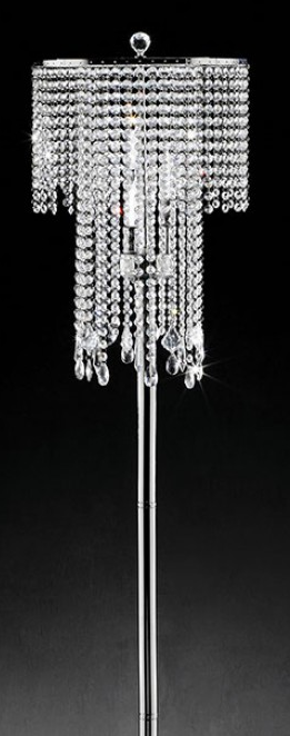 Furniture of America® Alrai Clear Floor Lamp-1