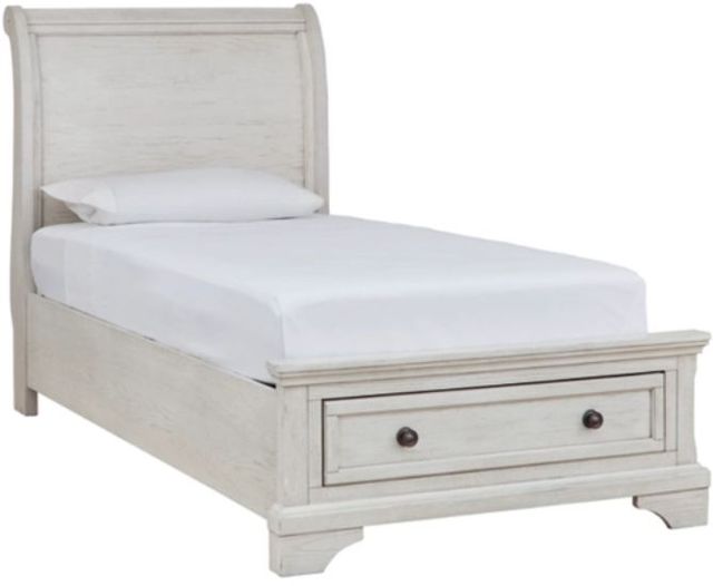 Signature Design by Ashley® Robbinsdale Antique White Youth Twin Sleigh Storage Bed-0