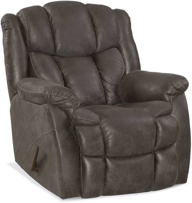 HomeStretch Gray Manual Rocker Recliner | Great Rooms Furniture and ...