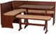 Linon Chelsea 3-Piece Beige/Walnut Nook Dining Set with Cushion-1