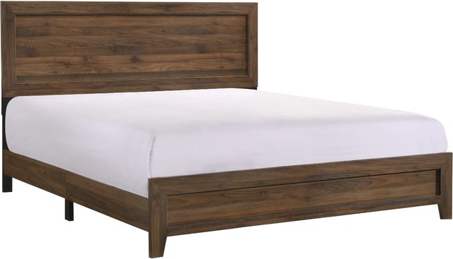 Crown Mark Millie Brown Cherry King Panel Bed-0