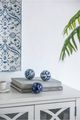 A & B Home 6-Piece Blue/White Decorative Spheres Set-4