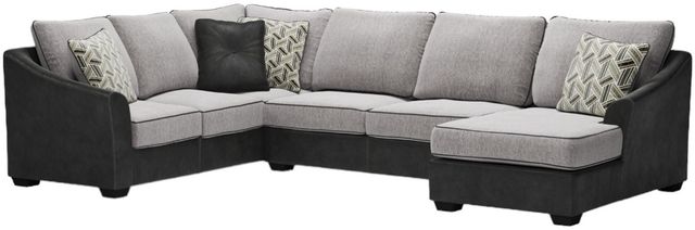 Signature Design by Ashley® Bilgray 3-Piece Pewter Right-Arm Facing Sofa Sectional and Chaise-0