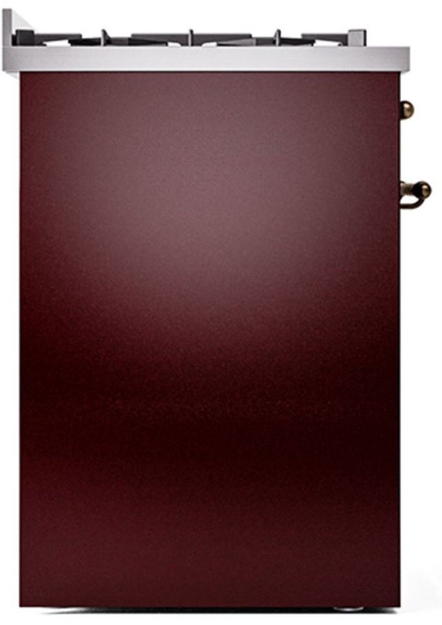 Ilve® Nostalgie II Series 30" Burgundy Pro Style Dual Fuel Range-3