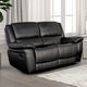 Furniture of America® Glarus Black Manual Reclining Loveseat-2